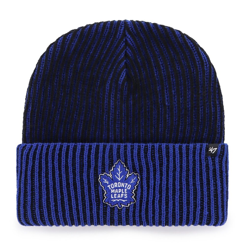 47 Toronto Maple Leafs Black & Blue Knit Cuffed Beanie